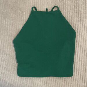 Green semi-backless top